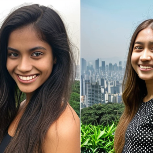 Home 19 **
A split-screen image. On one side, a woman with dull, lifeless hair stands in a polluted cityscape (think smog and skyscrapers). On the other side, the same woman with radiant, bouncy hair smiles confidently against a backdrop of lush greenery. The contrast highlights the transformation achieved through detoxifying shampoo. Focus on the hair texture and overall vibrancy differences.
**