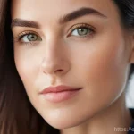 페이스 프레이밍 헤어 컬러 트렌드 - 0**
A close-up, softly focused portrait of a confident woman in her late 20s to early 30s, featuring...